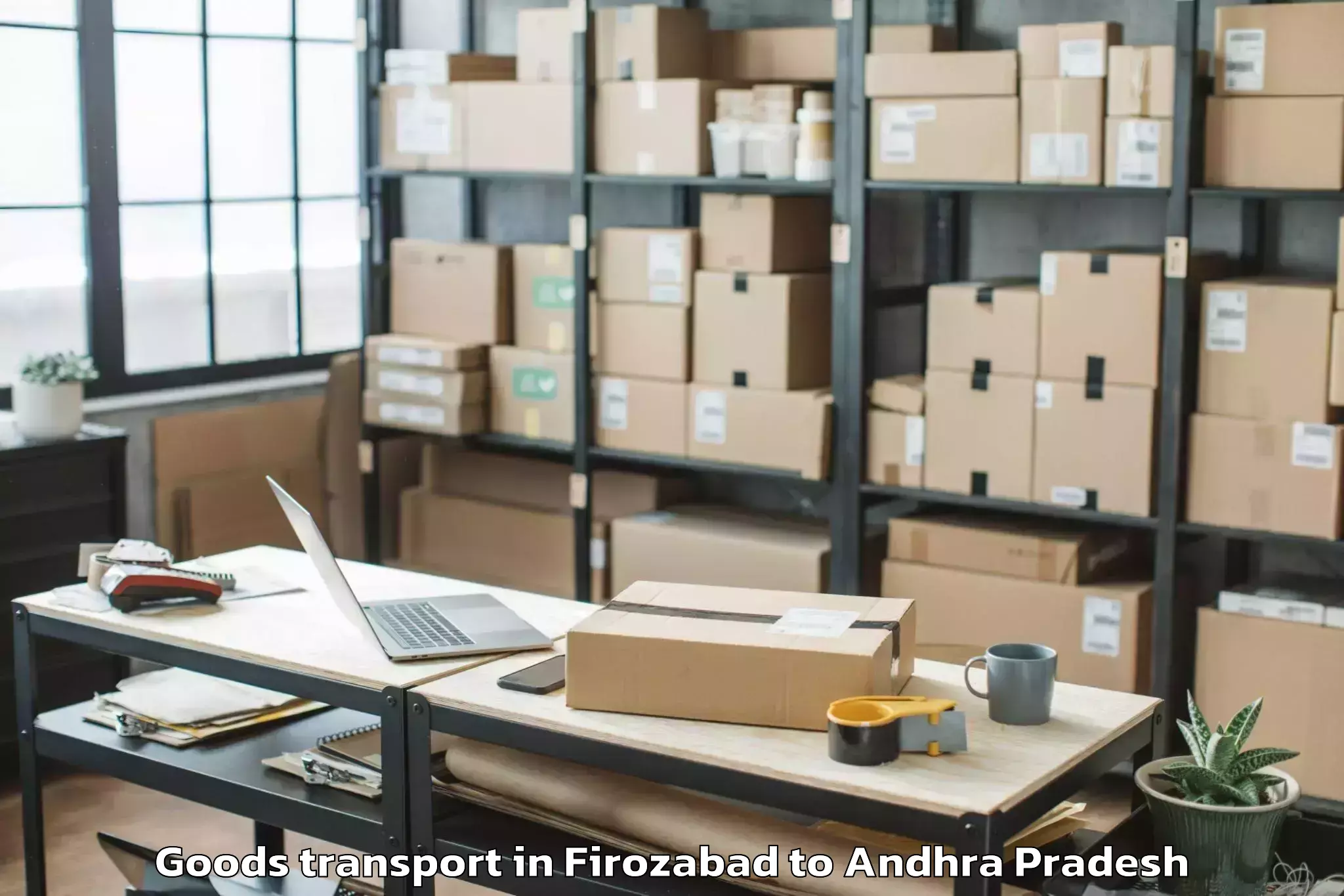 Professional Firozabad to Veligandla Goods Transport